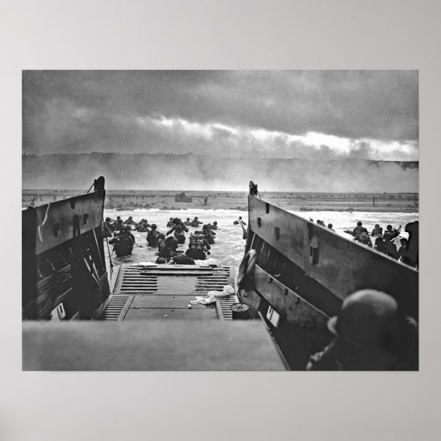 1944 Invasion of Normandy Omaha Beach Poster (Front)