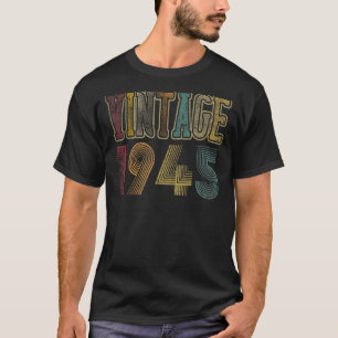 1945 77 Years Old 77th Birthday Retro Vintage T-Shirt