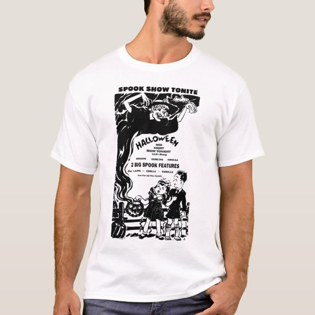 1945 Halloween Spook Show Movie Ad T-Shirt (Front)