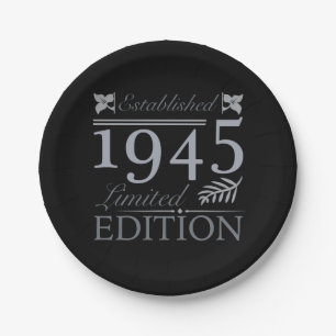 1945 Limited Edition 80th Birthday Paper Plate