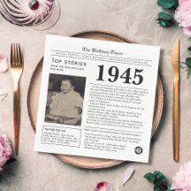 1945 Newspaper Birthday Trivia 