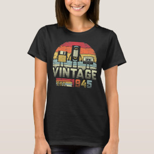 1945 Shirt. Vintage Birthday Gift, Funny Music, Te T-Shirt