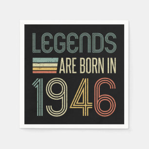 1946 80th Birthday Legends Napkin