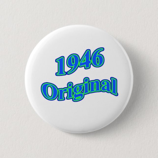 1946 Original Blue Green 6 Cm Round Badge (Front)