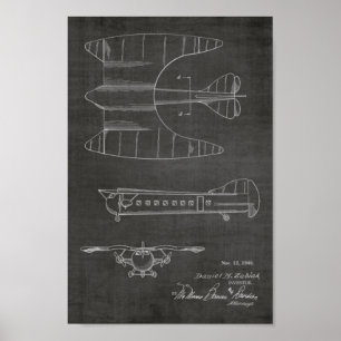 1946 Passenger Aeroplane Patent Art Drawing Print