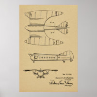 1946 Passenger Aeroplane Patent Art Drawing Print