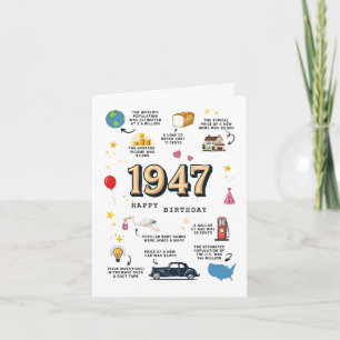 1947 Birthday Card For Dad or Mum