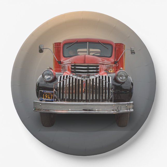 1947 CHEVROLET STAKE TRUCK PAPER PLATE (Front)