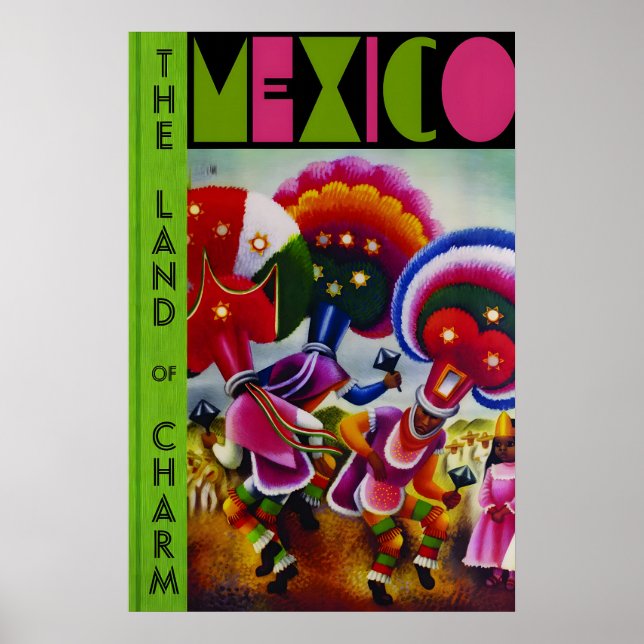 1947 Oaxaca Mexico - Classic Mexican Dancing Poster (Front)