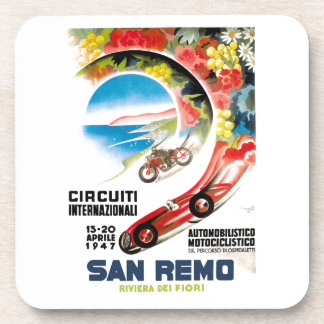 1947 San Remo Grand Prix Race Poster Coaster