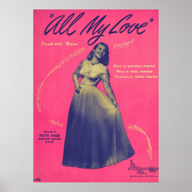 1948 All My Love Poster (Front)