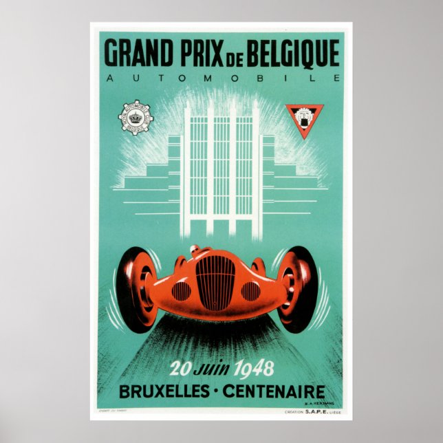1948 Belgian Grand Prix Poster (Front)