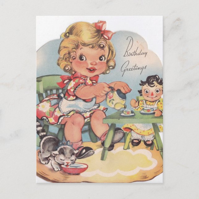 1948 Birthday Greetings Postcard (Front)