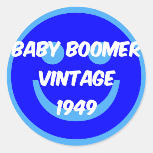 1949 baby boomer classic round sticker