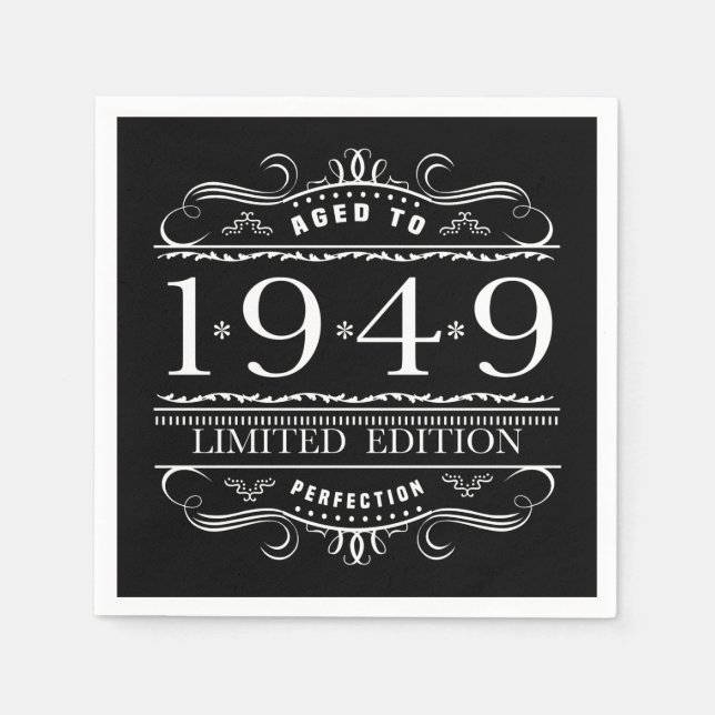 1949 Limited Edition Birthday Napkin (Front)