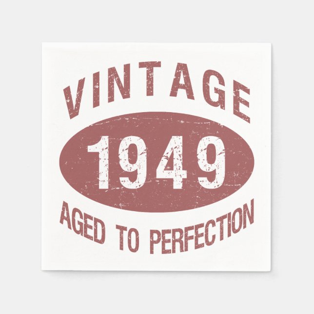 1949 Vintage Birthday Napkin (Front)