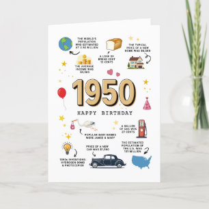 1950 Birthday Card For Dad or Mum
