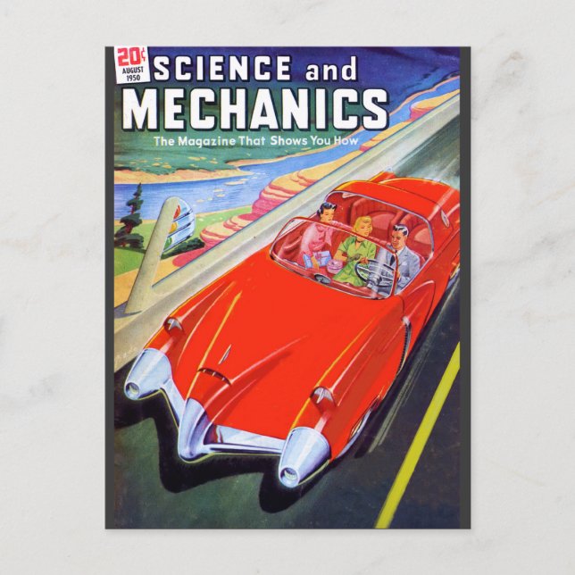 1950 Car of the Future Postcard (Front)