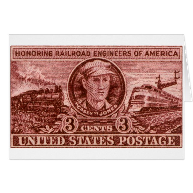 1950 Casey Jones Stamp (Front Horizontal)