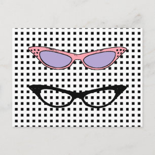 1950 Cats'-Eye Glasses Note Card