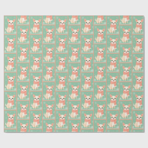 1950 Christmas Chihuahua Wrapping Paper