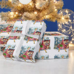 1950 Christmas Vintage Lady  Wrapping Paper<br><div class="desc">Christmas as it looked like in the 1950's with this retro artwork of a lady all dressed in a full skirted dress</div>