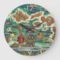 1950 Dole Map of Hawaii Joseph Feher Oil Paint