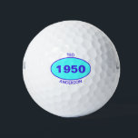 1950 Editable 70th Birthday Blue Personalised Golf Balls<br><div class="desc">1950 Editable 70th Birthday Blue Personalised Golf Balls  for the cool dad,  papa,  uncle,  brother cousin golfer. Add his first name,  last name or monogram.</div>