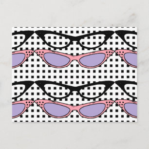 1950 Fashion Cats'-Eye Glasses Card - Customise