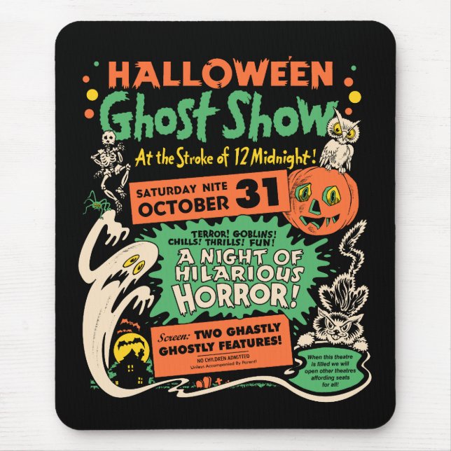 1950 Halloween Ghost Show Mouse Pad (Front)
