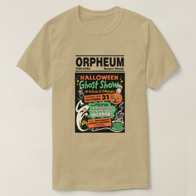 1950 Halloween Ghost Show T-Shirt (Design Front)