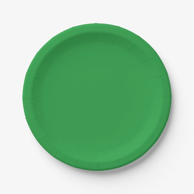 1950 Retro Green Paper Plate (Front)