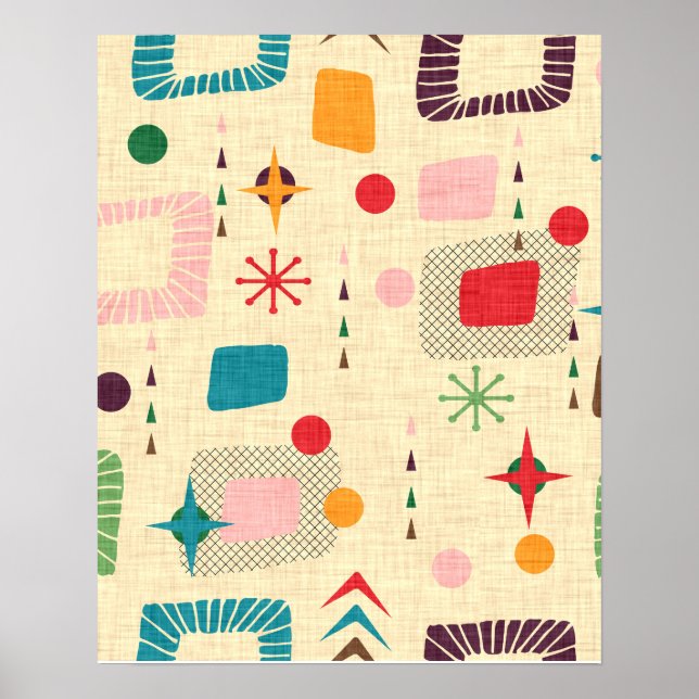 1950´s Atomic Pattern Poster (Front)