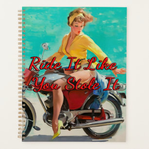 1950’s Motorcycle Girl by Gil Elvgren  Planner
