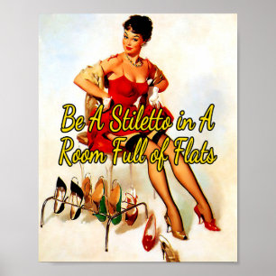 1950’s Trying on Shoes by Gil Elvgren Poster