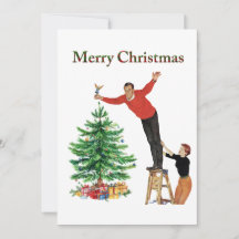 1950 Vintage Couple Merry Christmas