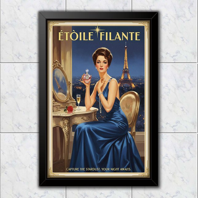 1950 Vintage Étoile Filante Perfume Advertising Poster (Creator Uploaded)