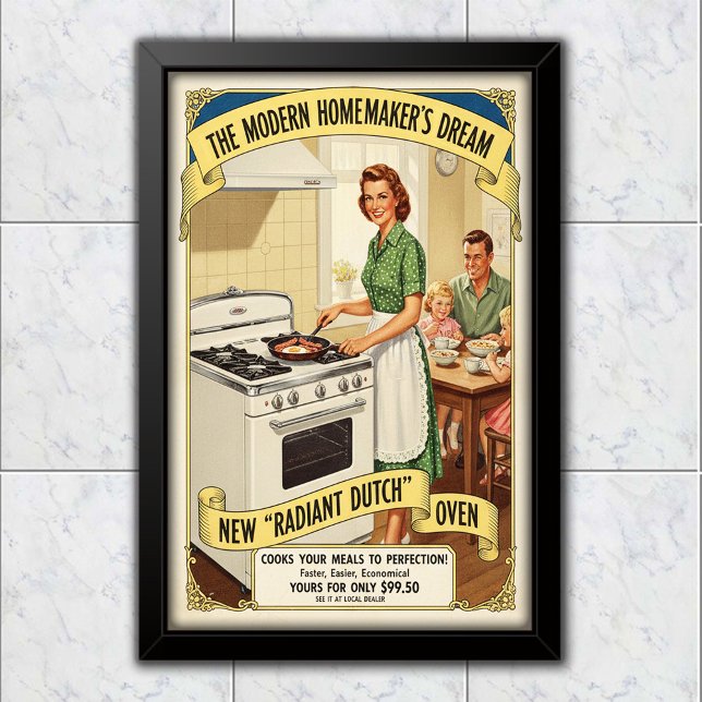 1950 Vintage Radiant Dutch Oven Advertising Poster (Creator Uploaded)