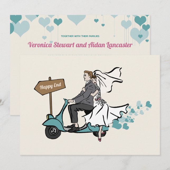 1950 Vintage Wedding Invitation (Front/Back)