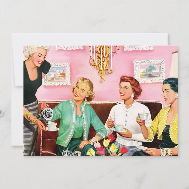 1950's Afternoon Tea    Announcement (Front)