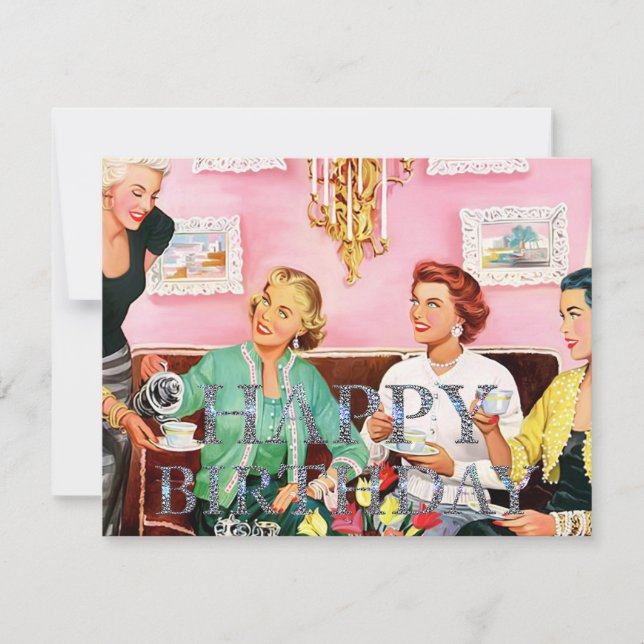 1950's Afternoon Tea Happy Birthday (Front)