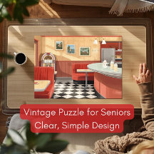 1950s American Diner Puzzle – Vintage Jukebox