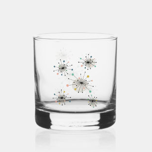 1950s Atomic Starburst Mid-century Modern Whiskey Glass