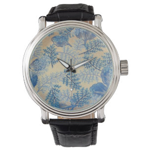 1950s blue ferns watch