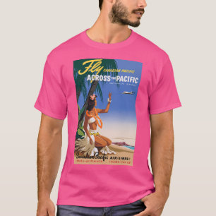 1950S Canadian Pacific Airlines Travel Poster T-Shirt