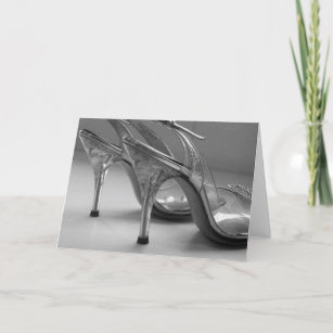 1950's Carved Lucite Heels Greeting or Note Card