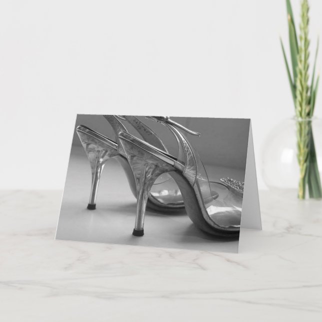 1950's Carved Lucite Heels Greeting or Note Card (Front)