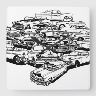 1950's Classic Cars Wall Clock
