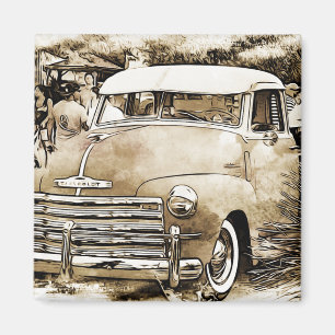 1950's Classic Chevy Chevrolet Truck Magnet