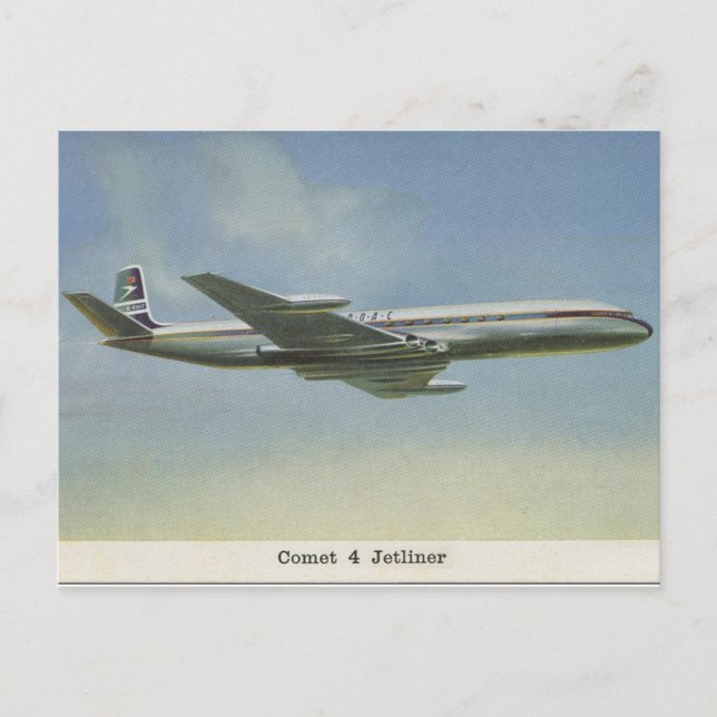 1950s Comet Jetliner Postcard (Front)